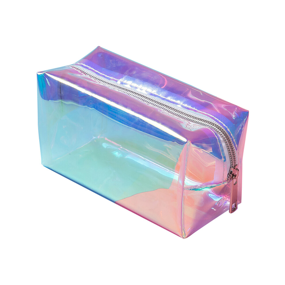 Waterproof Makeup Bag With Stylish Holographic Design, Iridescent Cosmetic Bag For Portable Makeup Bag And Travel Makeup Brush Holder For Nightclubs