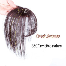 Flequillo postizo 3D Wispy Bangs, flequillo invisible sin costuras con clip para un efecto natural (cuero cabelludo de alta simulación) para