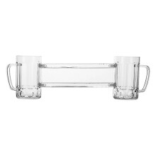 Double Beer Glass for Couples with DualUser Design, 500ml Siamese Wine and Beer Cup for Parties
