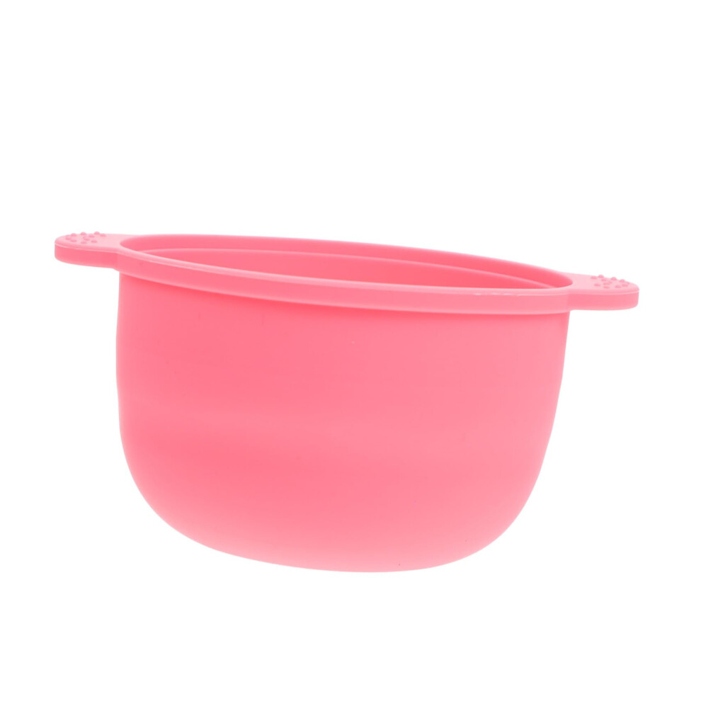 Pink Nonstick Silicone Wax Melting Bowl Hair Removal Wax Warmer, Heatresistant Pot, Capacity For Home And Salon Use,