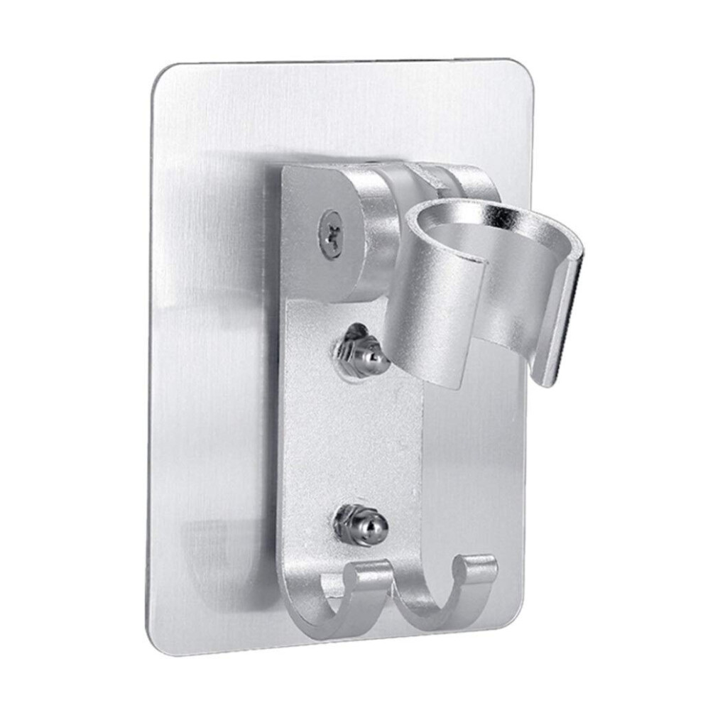 Adjustable Wall Mount Shower Head Holder Space Aluminum No Drill Adhesive Bathroom Bracket 9070919116605