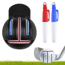 Golf Ball Marker Stencil QuickDrying FadeResistant With Clear Imprint Alignment Tool And 2 Pens For Enthusiasts