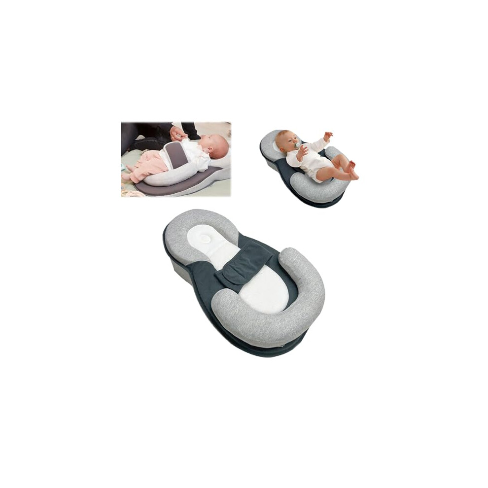 Baby Lounger Feeding Support Pillow Adjustable Strap Incline Pad Breastfeeding Bottle Time Removable Cover for Tummy Play