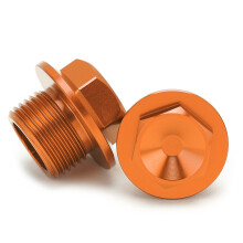 2 Stück Aluminium Vorderrad-Achsmutter M18x1,5 für 250-450 SXF 2015 Orange