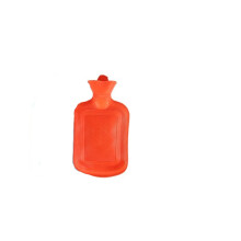 Hot Water Bottle, Solid Color PVC Silicone Rubber, XL Orange, Hot Water Bottle Bag And Hand Warmer