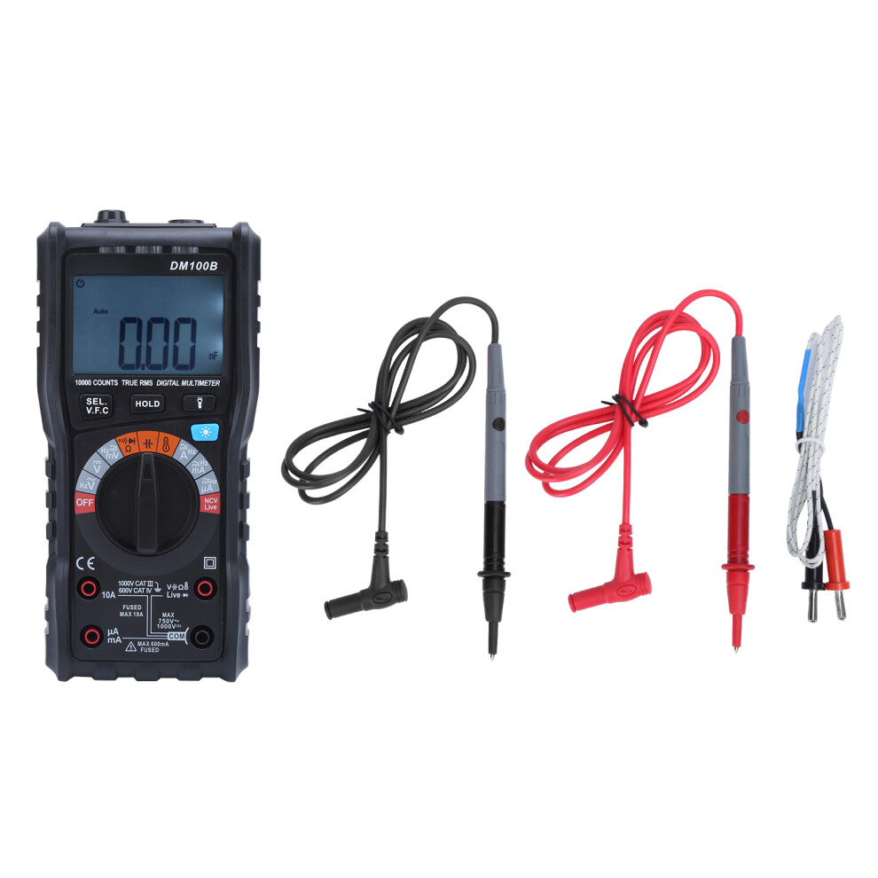 Voltage Measurement Multimeter Auto Ranging, True Rms Digital Electrical Tester Diode Continuity Resistance Ncv Detection Backlit Display Compact 9138057860672