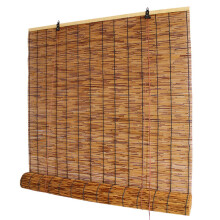 Bamboo Blinds for Outdoor Patio Cordless Shades Roll Up Blind With Lifter, 50110 Cm, Blackout Roller Roman Blinds