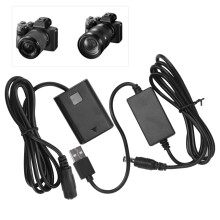 NPFW50 Dummy-Batterie mit USB-Kabel für Sony A7, A7R, A7S, A7M Kameras
