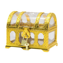 Pirate Treasure Chest Storage Box with Antique Design for Kids Room and Jewelry Keepsakes