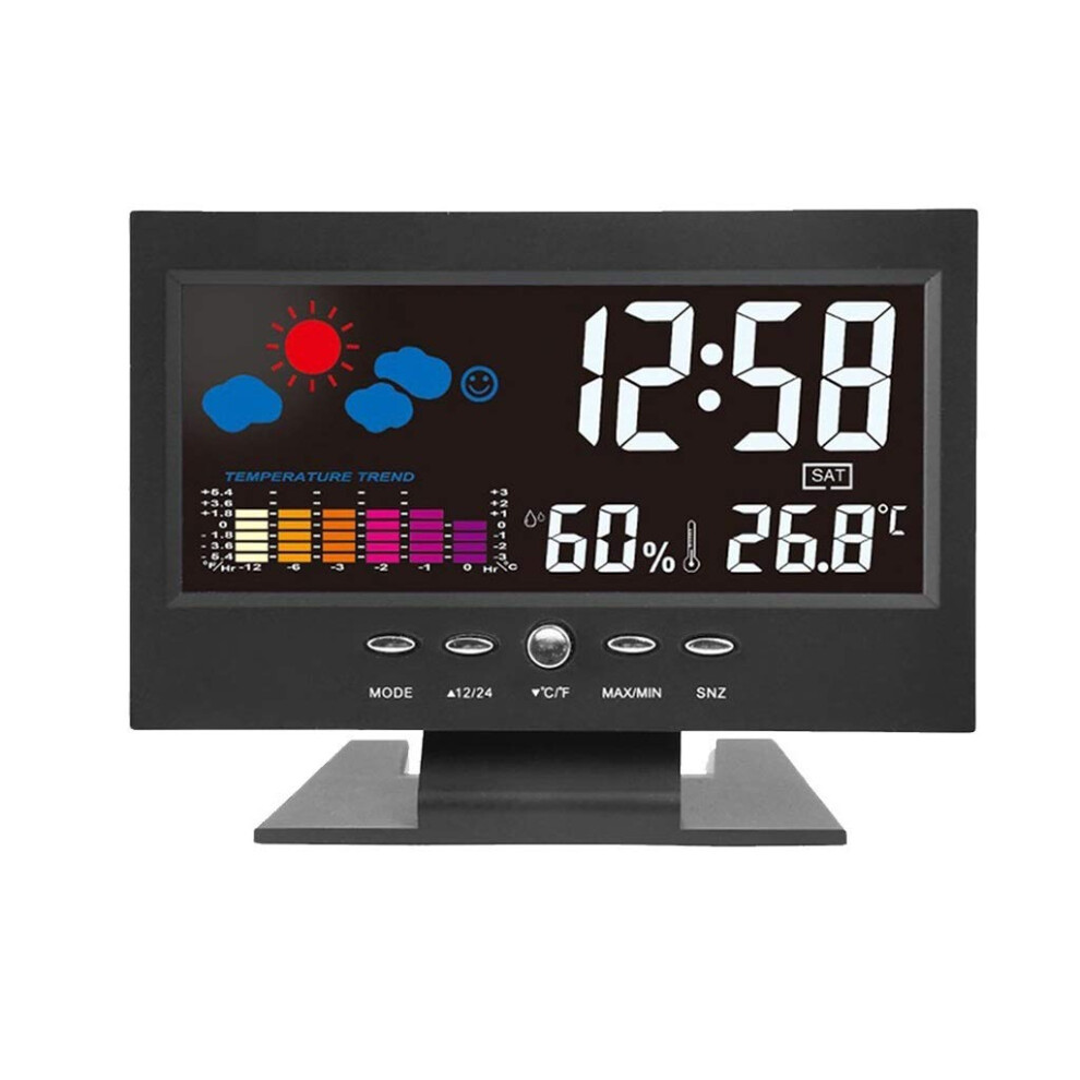 Electronic Digital LCD Weather Forecast Clock Indoor Home Temperature Humidity Monitor Digital Thermometer Hygrometer
