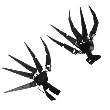 Halloween-Kunststoffhandschuhe aus PVC mit Gelenken für Cosplay, flexible Bewegliche Gelenke, 30*6,5 cm