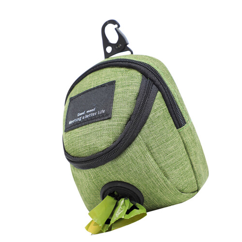 Hundekotbeutelhalter mit Leckerli-Tasche für-Grün