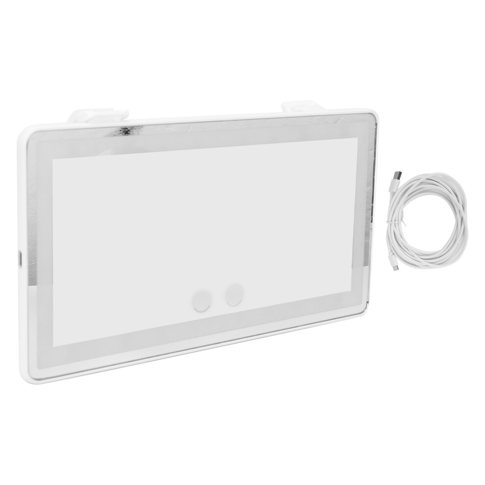 Light Smart Touch Led Car Mirror, Rechargeable Vanity Sun Visor Mirror With Uniform Led & Adjustable Brightness, Real Glass Makeup Mirror For