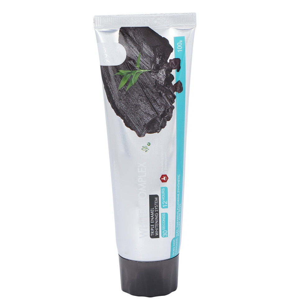 Herbal Extracts Toothpaste, Bamboo Charcoal, Fluoride Free, Natural Ingredients, Activated Carbon, For Whitening And Gum Health Protection (100g)