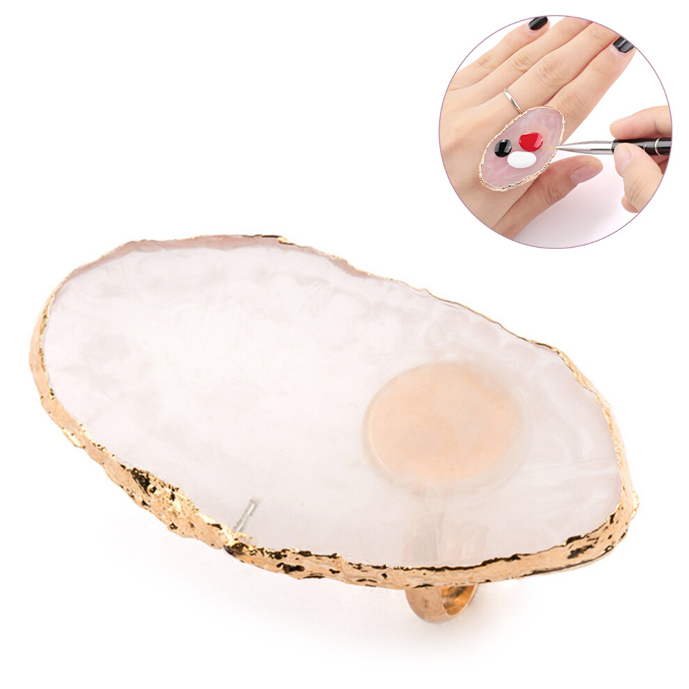 Creative Nail Palette, Adjustable Acrylic Design With Durable Construction, Smooth Surface For Effortless Cleaning, Ideal For Blending Multiple Color