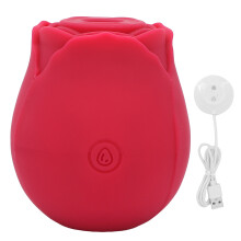 Silicona segura para el cuerpo, vibrador de succión con diseño de rosa íntima para juegos en solitario o momentos íntimos, control sin esfuerzo y