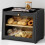 Large Bamboo Bread Box with Viewing Window, Dual Shelves, Ventilation, EcoFriendly Kitchen Storage 1