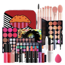 Full Makeup Kit For Women Complete Set Including Eyeshadow Palette Long Lasting Color Waterproof High Quality Ingredients Silky Shine Various Shades
