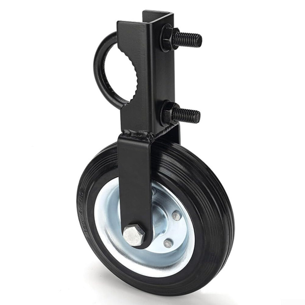 Heavy Duty Gate Caster With 6 Inch Rubber Wheel, Adjustable Steel Ubolts, Supports 500 Lbs 9347817862744