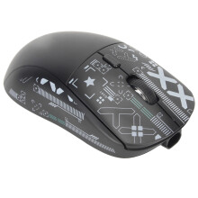 Mouse wireless nero 2.4G con ricarica Type-C, 5 livelli DPI, illuminazione RGB