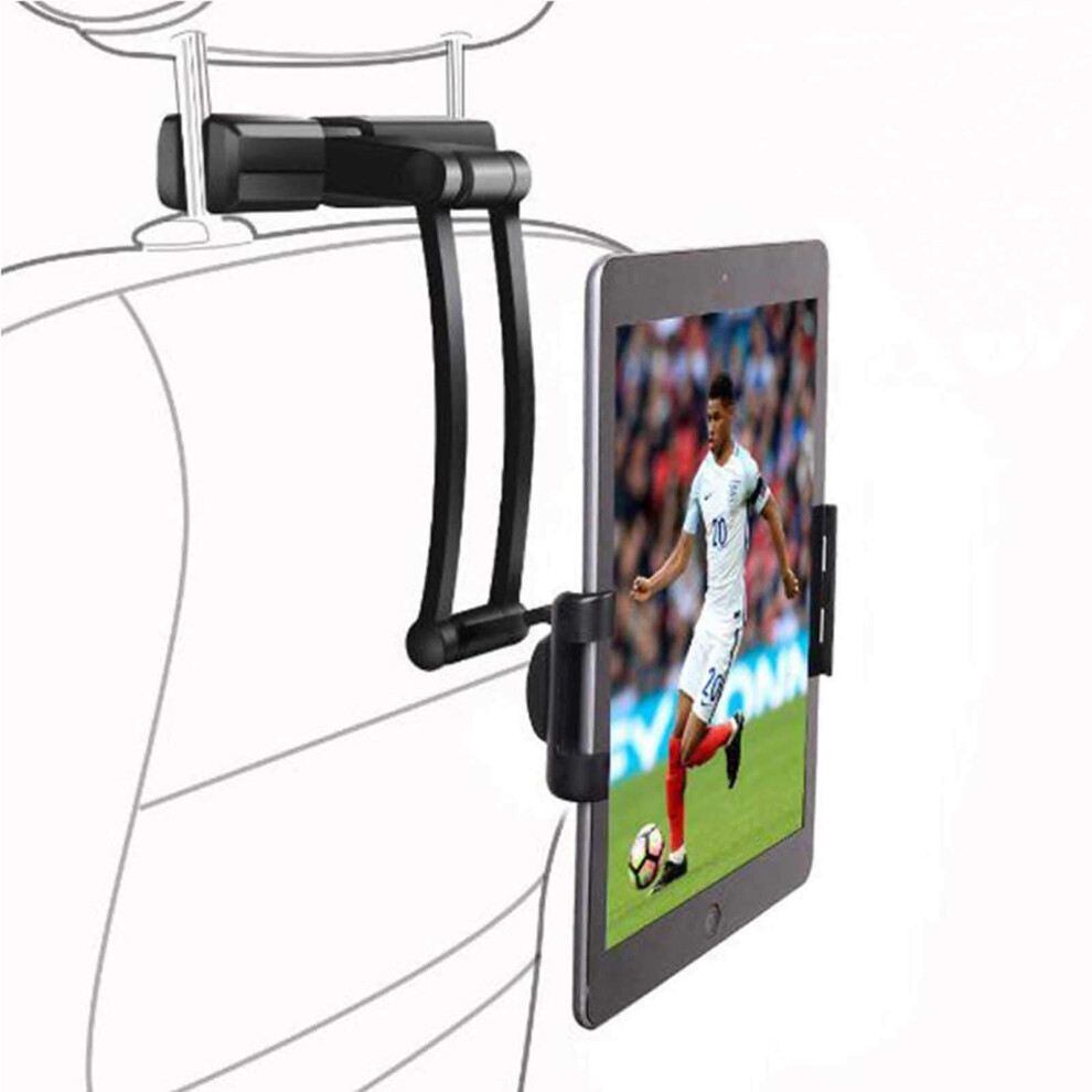 Car Tablet Holder With 360 Rotation, Antivibration Rear Seat Mount For Ipad Samsung Huawei Â Reddish Black 9187378620960