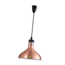 Buffet Heating Lamp, Hanging Retractable Heat Lamp for Hot Food, Bronze Finish, 275W Bulb Not Included, Restaurant Use