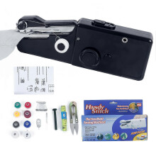 (Black) Portable Handy Stitch, Mini Cordless Electric Sewing Machine for Quick Fabric Repairs & DIY Crafts