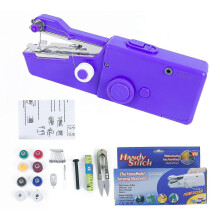 (Purple) Portable Handy Stitch, Mini Cordless Electric Sewing Machine for Quick Fabric Repairs & DIY Crafts