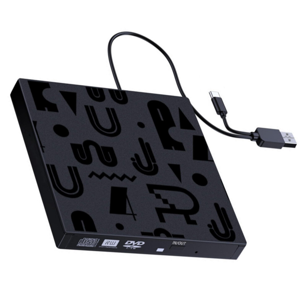 External Dvd Drive Usbc Plug And Play Portable Laptop Dvd Burner Cd Vcd Read And Burn Data Transfer Slim Aluminum 9347817863062