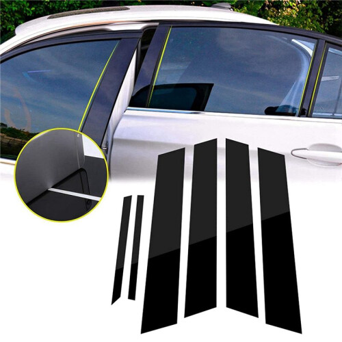 12PCS Window Pillar Posts Cover, for   2006-2011 Side Door Panel Trims, Glossy Black 1