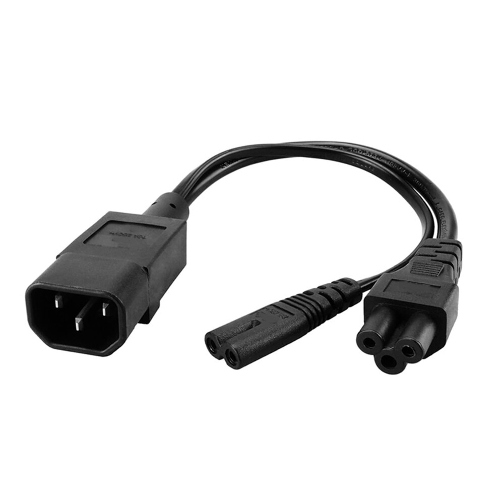 3Pin Iec320 C14 To Iec320 C5 + C7 Power Cord 1 To 2 Out Y Splitter Adapters Cable Extension Short Wire 9187378621165