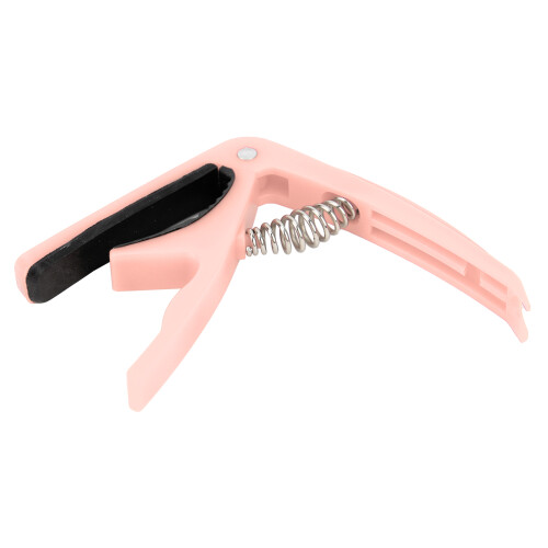 Light Pink ABS Guitar Capo with Metal Spring for Stringed Instruments