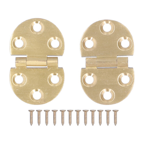 Folding Table Hardware Set, Solid Brass Hinge for Sewing Machine Table, Jewelry Box Drawer Fitting, Elegant Copper Finish, Heavy Duty Flip Top, 2 Set