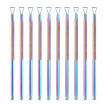 Nail Polish Remover Gel 10Pack Stainless Steel Scraper For Gel Nails Reusable Nail Cleaning Manicure Tool