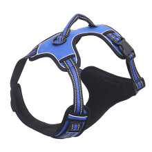 Harnais pour chien et chat, gilet réglable et respirant,-Bleu L
