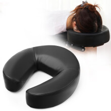 Universal Headrest Face Cushion For Massage Tables And Chairs, Soft Memory Foam, Black Head And Neck Rest Pad