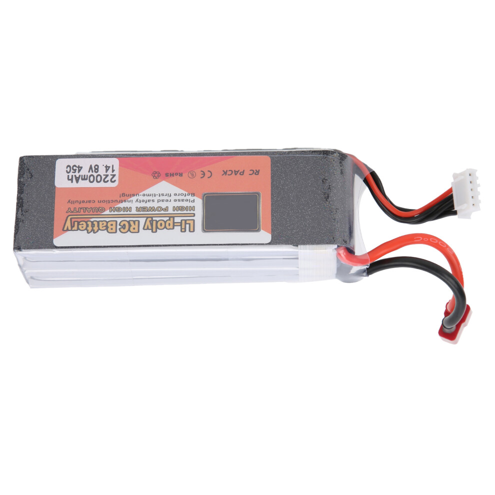 Lipo Battery 4S 14.8V 2200Mah 45C T Plug For Rc Cars & Drones 8491377605004