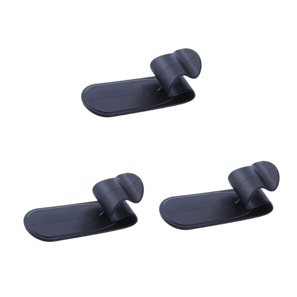 3Pcs Car Headrest And Adhesive Umbrella Hooks Easy Install For Trunk Storage Bags And Umbrellas Black 9199774270731