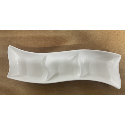 4 x Super White  Ceramic Tapas Serving Dish 2