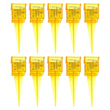 10Pcs Garden Rain Gauge with Stake Transparent Dual Scale Easy Read Outdoor Lawn Water Meter