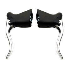 Bicycle Brake Lever Replacement TwoPiece Silver Set for Mountain and Road Bikes