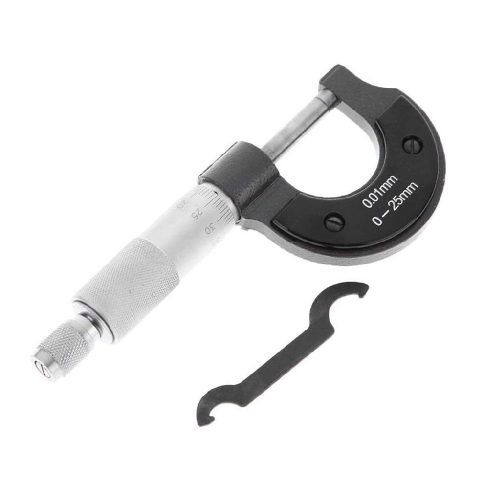 Outside Micrometer 0-25Mm Metric Carbide Caliper Measurement Tool With Digital Precision Gauge And Vernier Scale 9199774271400