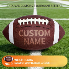 (No.9) Personalized Rugby Ball With Your Name/Number - Custom Rugby Sports Ball Suitable For Training, Matches, Birthday &