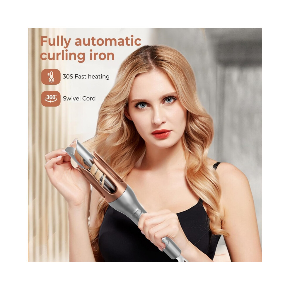 Bghone (1Set) Automatic Rotating Hair Curler - Anti-Scalding And Anti-Tangling Hair Curler, Suitable For Long-Lasting Curls And Waves