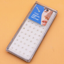 (golden white stone) 40pcs 2mm Rhinestone Stainless Steel Nose Studs Body Piercing Jewelry