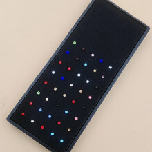 (steel color color stone) 40pcs 2mm Rhinestone Stainless Steel Nose Studs Body Piercing Jewelry