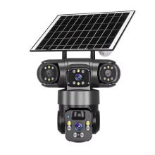 Wireless 4K Solar Security Camera System with 360 Pan Tilt, IP66 Waterproof, FullColor Night Vision (Black)