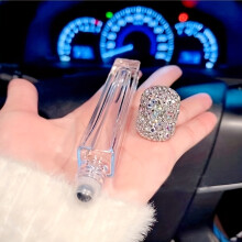 (Roll-on) 1pc Luxury -Adorned Perfume Spray Bottle - Sparkling Rhinestone-Encrusted Travel-Friendly Square Design