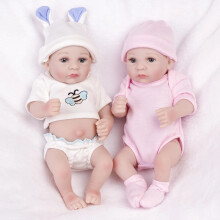 (Twins) Lifelike Reborn Dolls Mini Girl/Boy/Twins Full Body Vinyl Silicone Newborn Baby