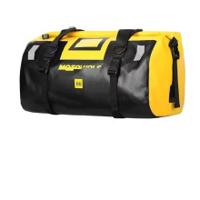 Waterproof Motorcycle Tail Bag 66L Large Capacity Roll Rear Seat Luggage Pack Yellow